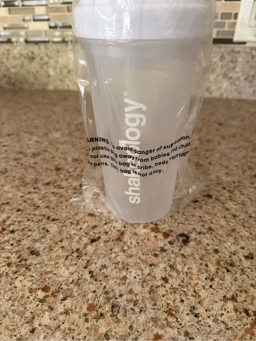 White Plastic Travel Shaker Bottle